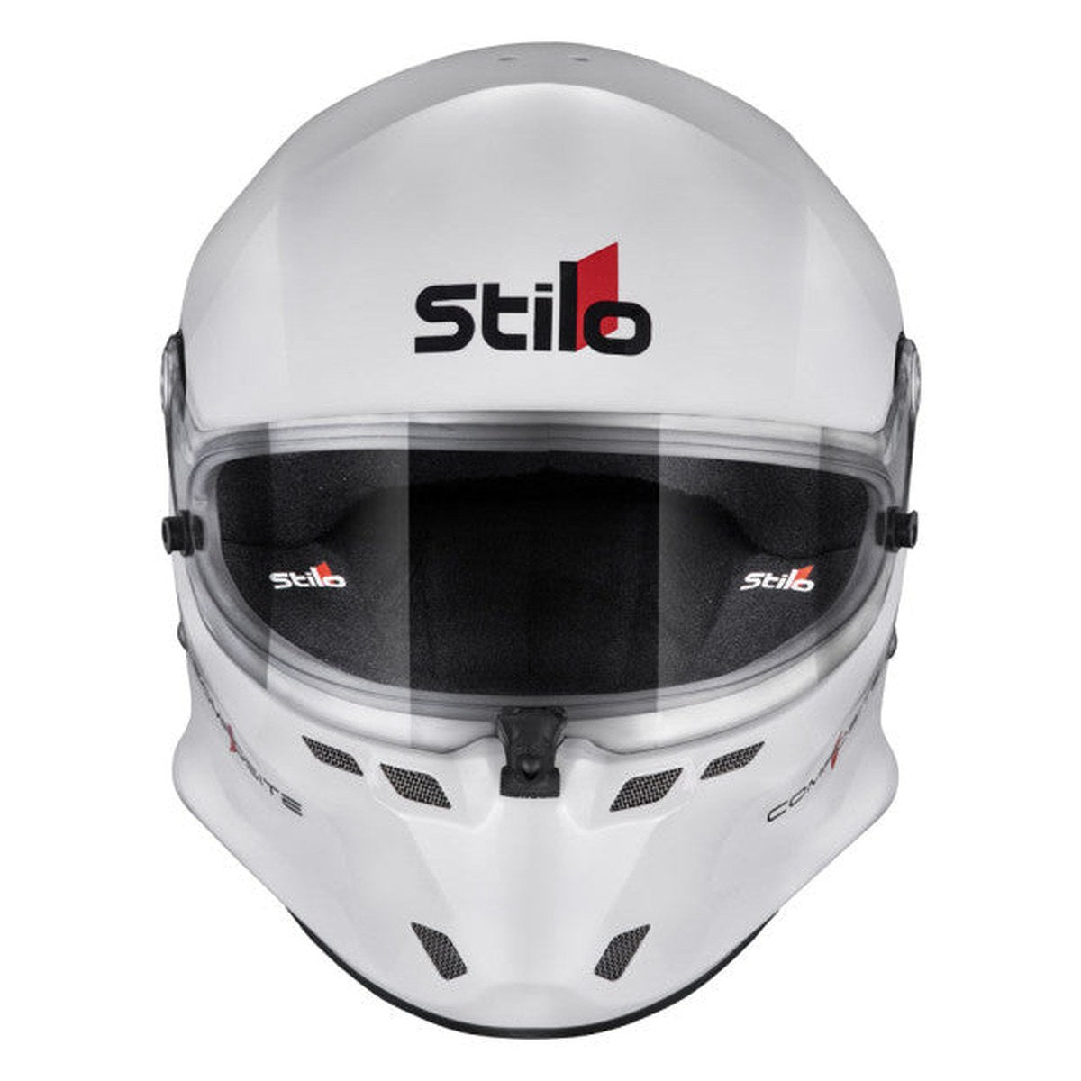 CASCA STILO ST6 F TURISMO ALB/NEGRU - SNELL SA2020 FIA 8859-24 HANS FIA8858-10