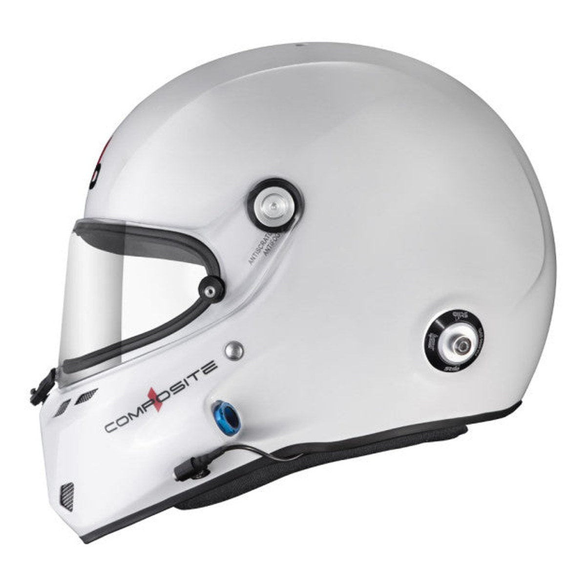 CASCA STILO ST6 F TURISMO ALB/NEGRU - SNELL SA2020 FIA 8859-24 HANS FIA8858-10