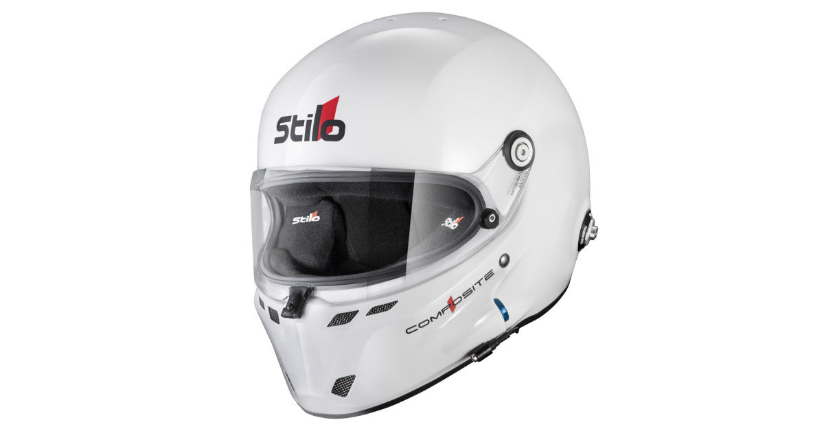CASCA STILO ST6 F TURISMO WHITE-BLACK - SNELL SA2025 FIA 8859-24 HANS FIA8858-10