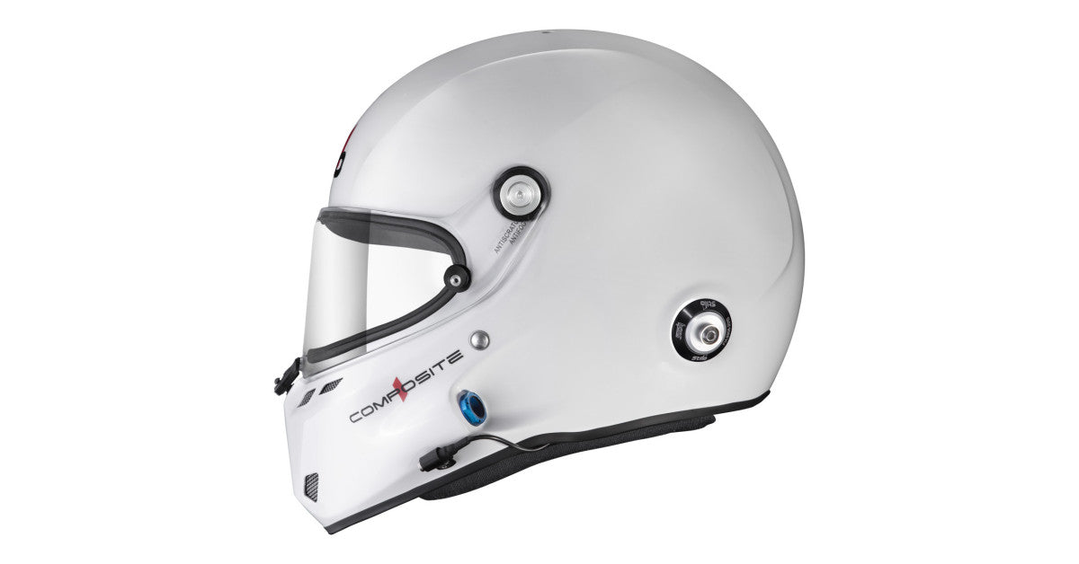 CASCA STILO ST6 F TURISMO WHITE-BLACK - SNELL SA2025 FIA 8859-24 HANS FIA8858-10