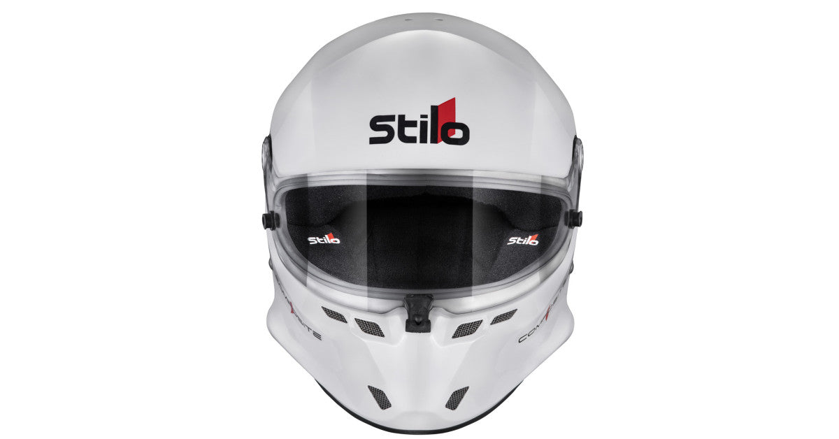 CASCA STILO ST6 F TURISMO WHITE-BLACK - SNELL SA2025 FIA 8859-24 HANS FIA8858-10