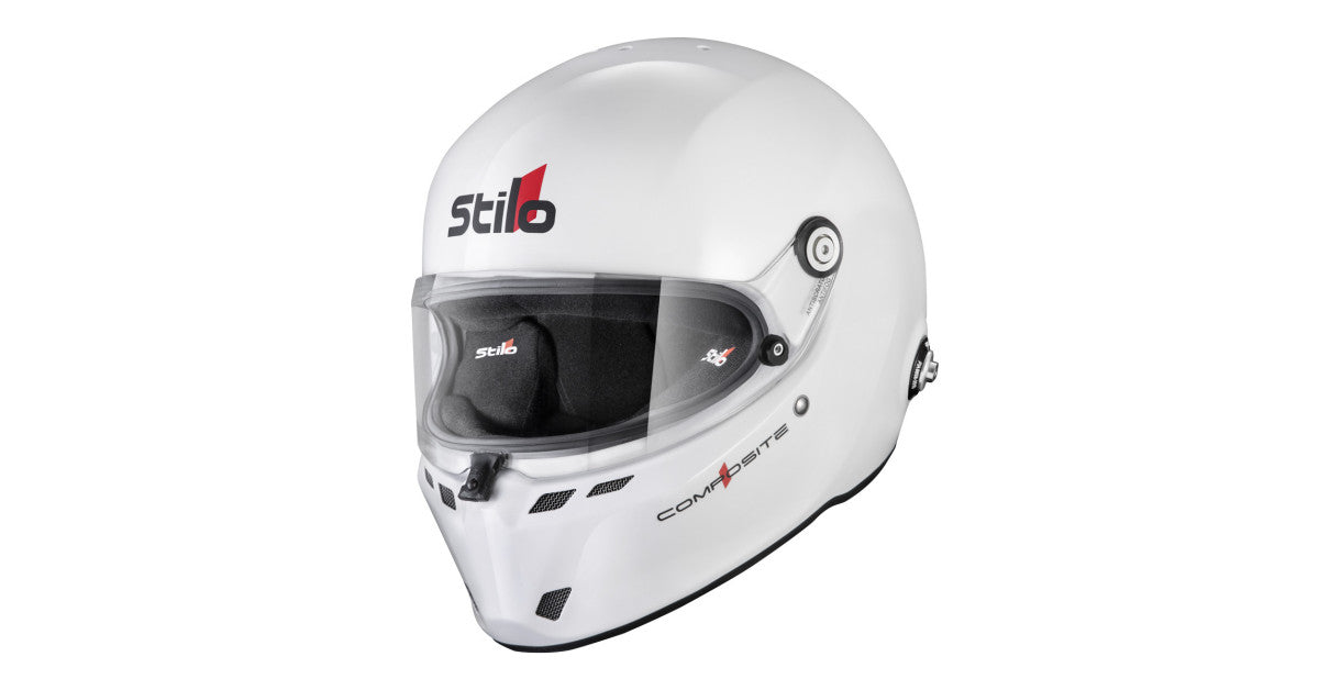 CASCA STILO ST6 FN COMPOSITE WHITE/BLACK - SNELL SA2025 FIA 8859-24 HANS FIA8858-10