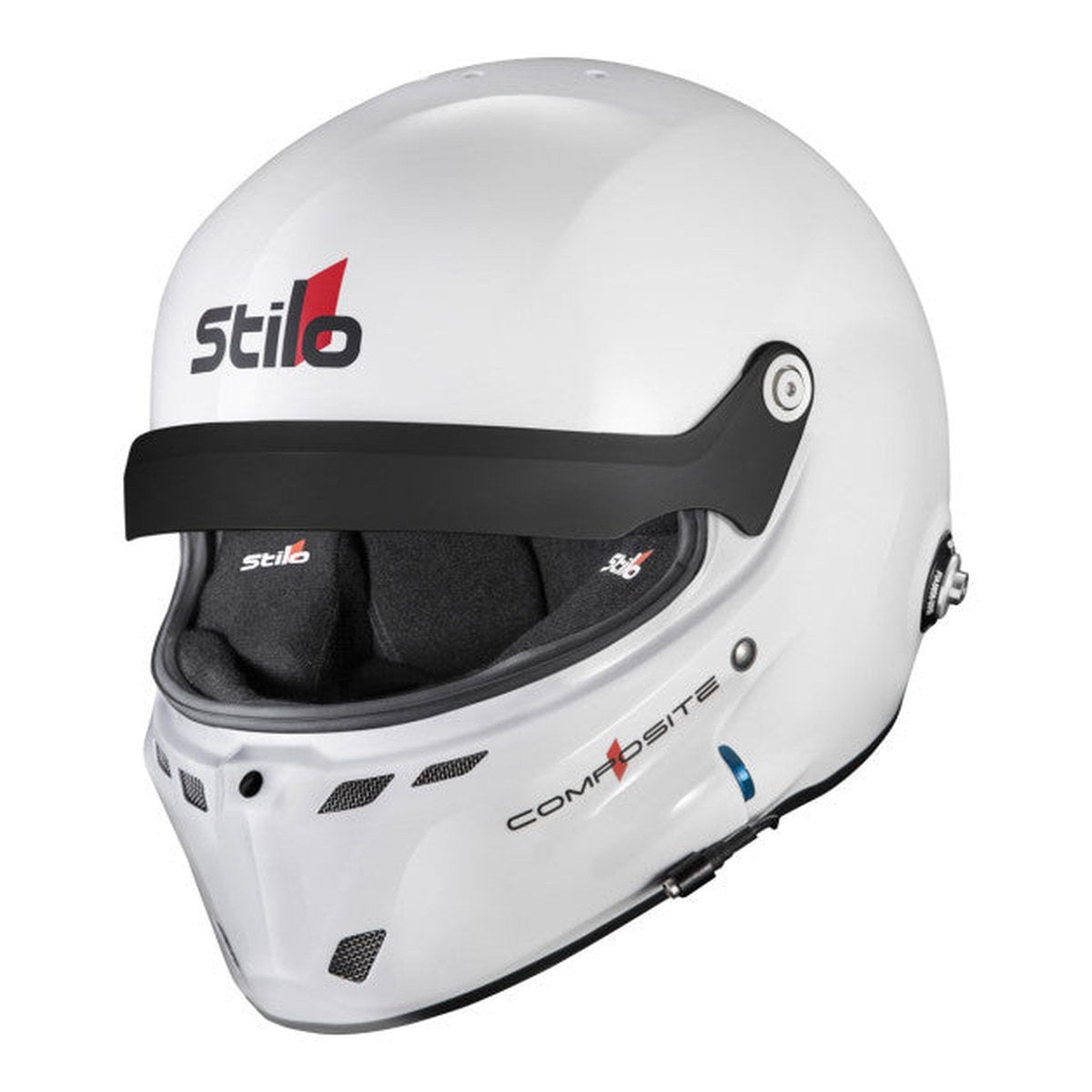 CASCA STILO ST6 GT TURISMO COMPOSITE ALB/NEGRU - SNELL SA2025 FIA 8859-24 HANS FIA8858-10