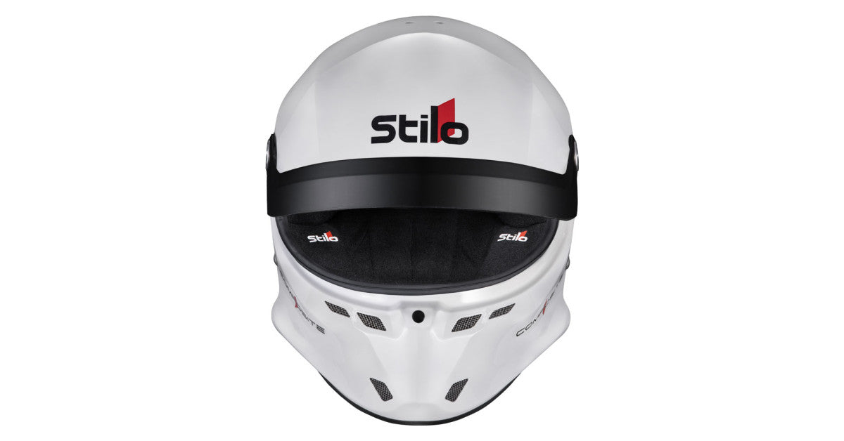 CASCA STILO ST6 GT TURISMO COMPOSITE WHITE/BLACK - SNELL SA2020 FIA 8859-24 HANS FIA8858-10
