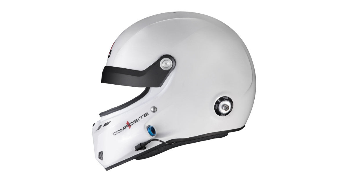 CASCA STILO ST6 GT TURISMO COMPOSITE WHITE/BLACK - SNELL SA2020 FIA 8859-24 HANS FIA8858-10