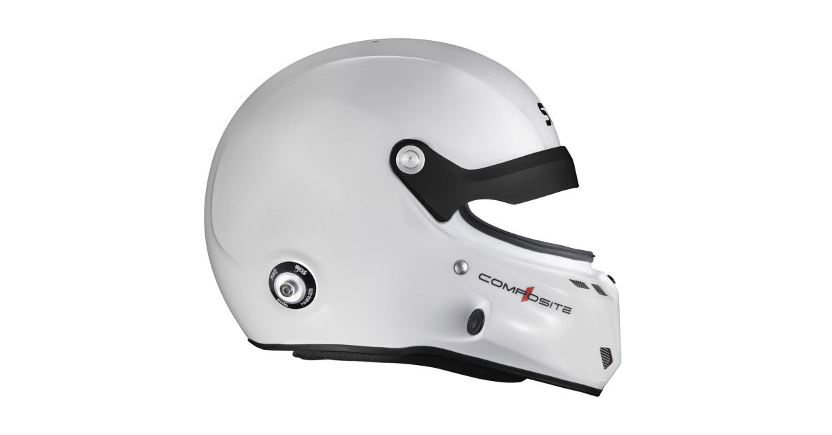 CASCA STILO ST6 GT TURISMO COMPOSITE WHITE/BLACK - SNELL SA2025 FIA 8859-24 HANS FIA8858-10