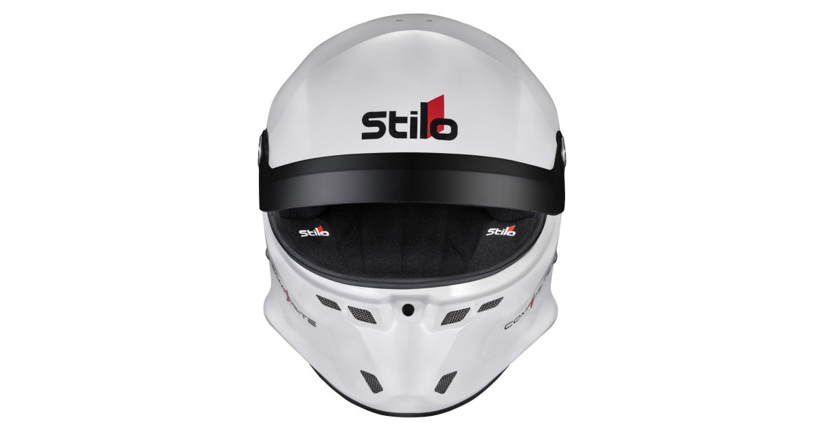 CASCA STILO ST6 GT TURISMO COMPOSITE WHITE/BLACK - SNELL SA2025 FIA 8859-24 HANS FIA8858-10