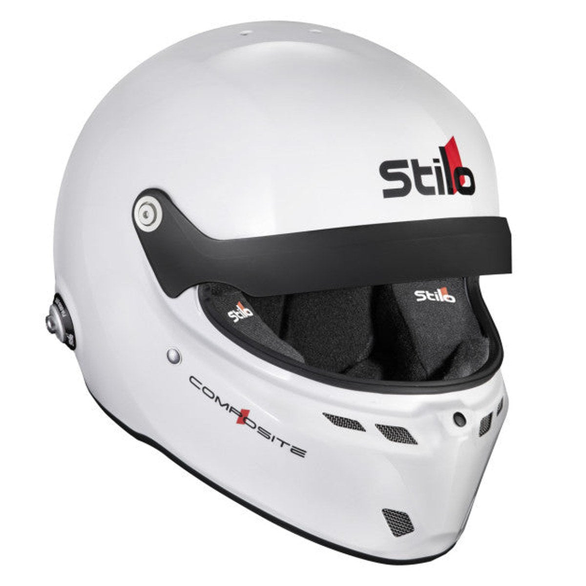 CASCA STILO ST6 GTN COMPOSITE ALB/NEGRU - SNELL SA2025 FIA 8859-24 HANS FIA8858-10