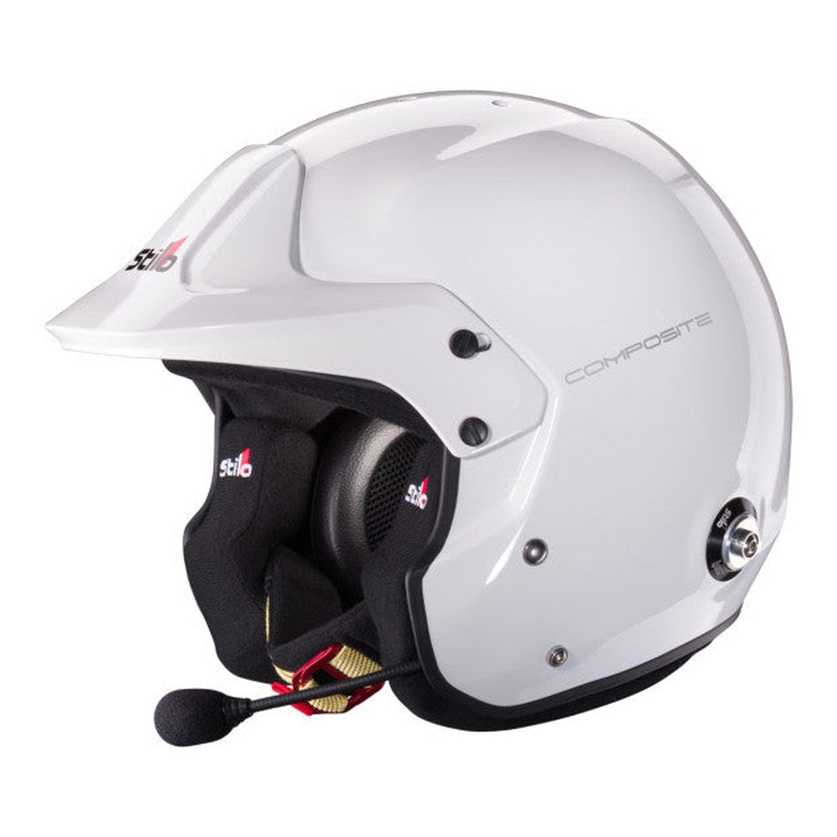 CASCA STILO VENTI4 TROPHY PLUS COMPOSITE ALB CU INTERIOR NEGRU - SNELL SA2025 FIA 8859-2024