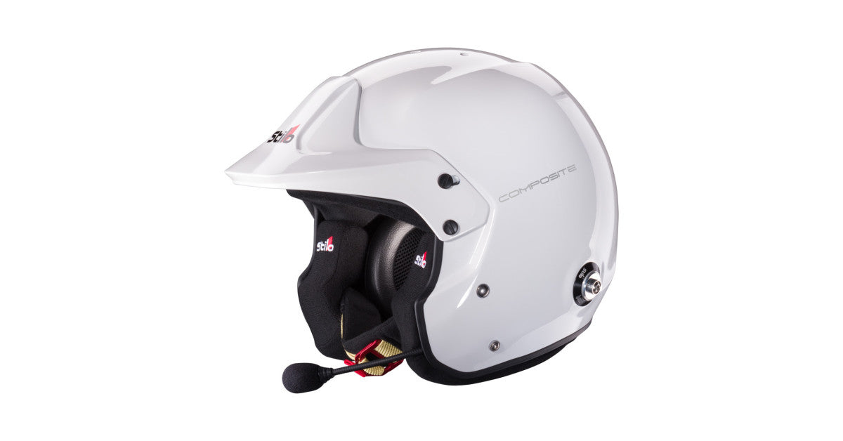 CASCA STILO VENTI4 TROPHY PLUS COMPOSITE CASCA - SNELL SA2025 FIA 8859-2024 WHITE/BLACK INTERIOR