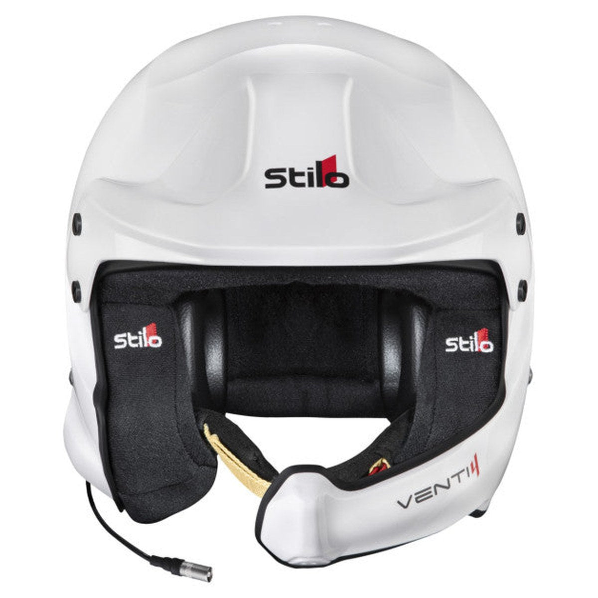 CASCA STILO VENTI4 WRC TURISMO ALB/NEGRU - SNELL SA2025 FIA 8859-2024 HANS FIA8858-10