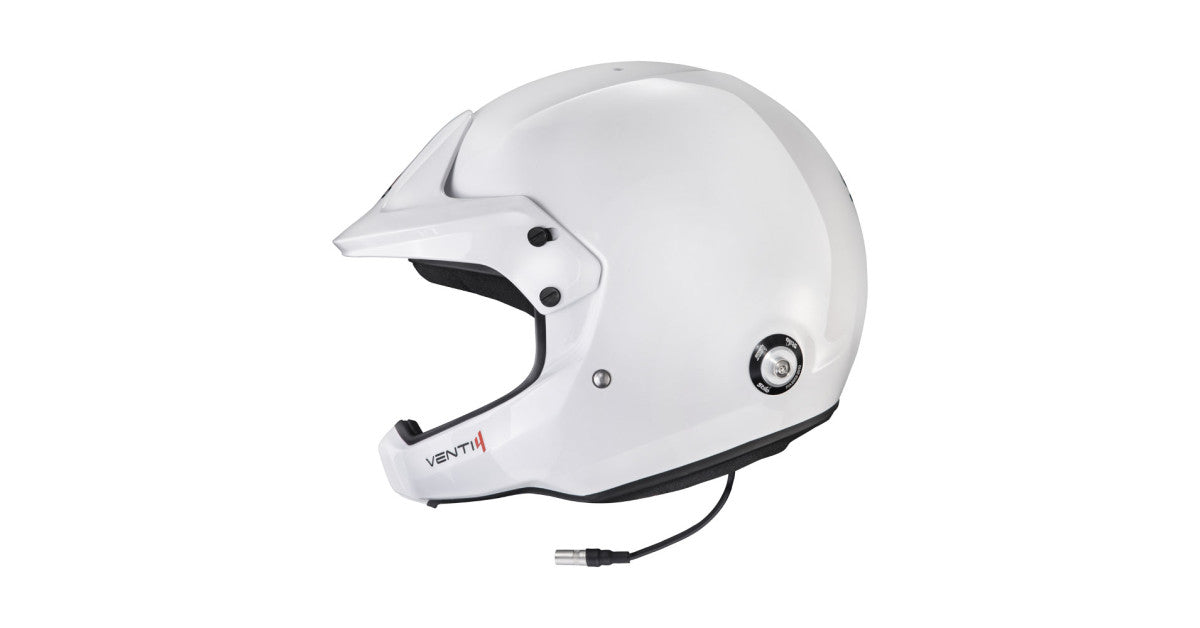 CASCA STILO VENTI4 WRC TURISMO WHITE/BLACK - SNELL SA2020 FIA 8859-24 HANS FIA8858-10