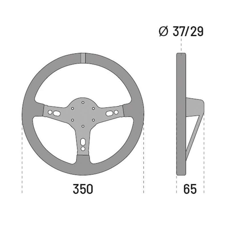 Volan Sparco Targa 350mm Negru Piele