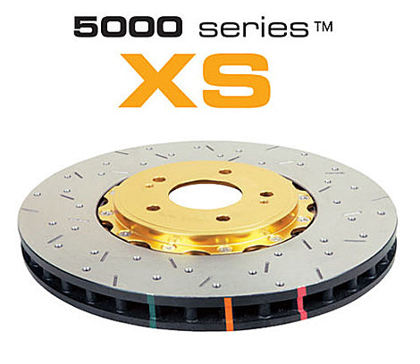 Disc Frana DBA 5000 Series Crossed Drilled & Slotted 2 Piece Gold Hat Fata 326mm Subaru/Toyota DBA5654GLDXS-10