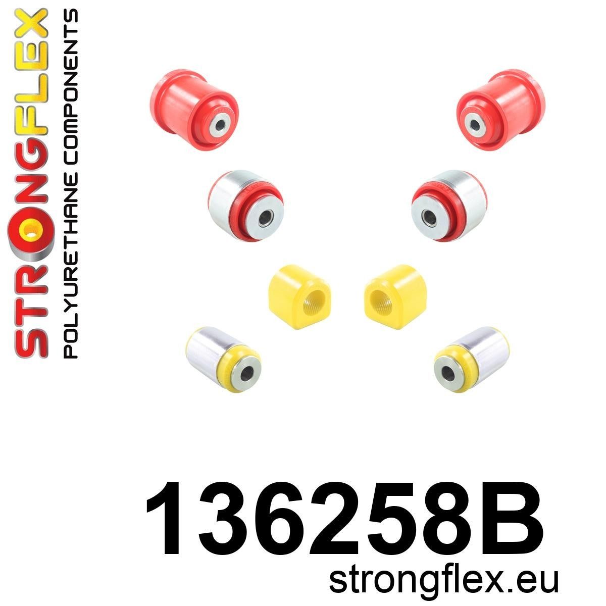 Kit complet bucse poliuretan Strongflex pentru suspensie - Peugeot 208 - 136258B