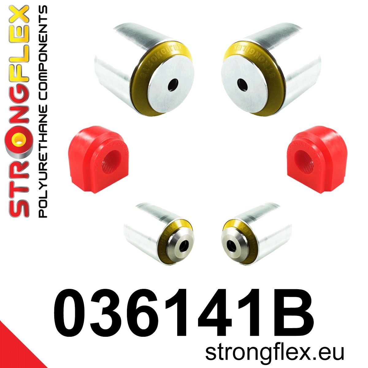Kit bucse poliuretan Strongflex suspensie fata - BMW Seria 2, Seria 3, Seria 4 - 036141B