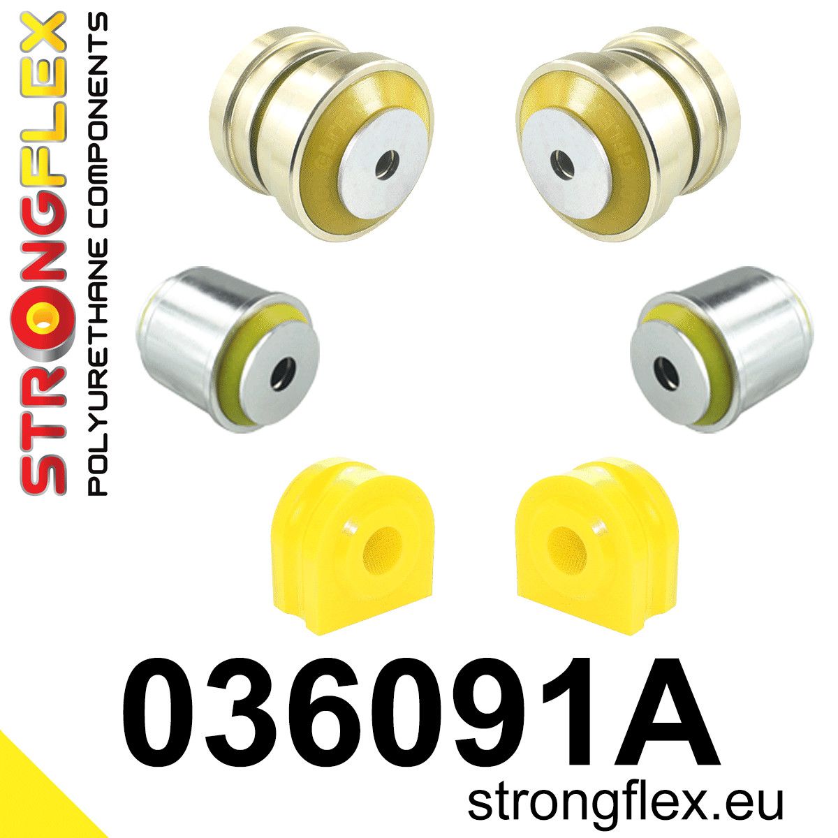 Kit bucse poliuretan Strongflex suspensie fata SPORT - BMW Seria 5, Seria 6 - 036091A