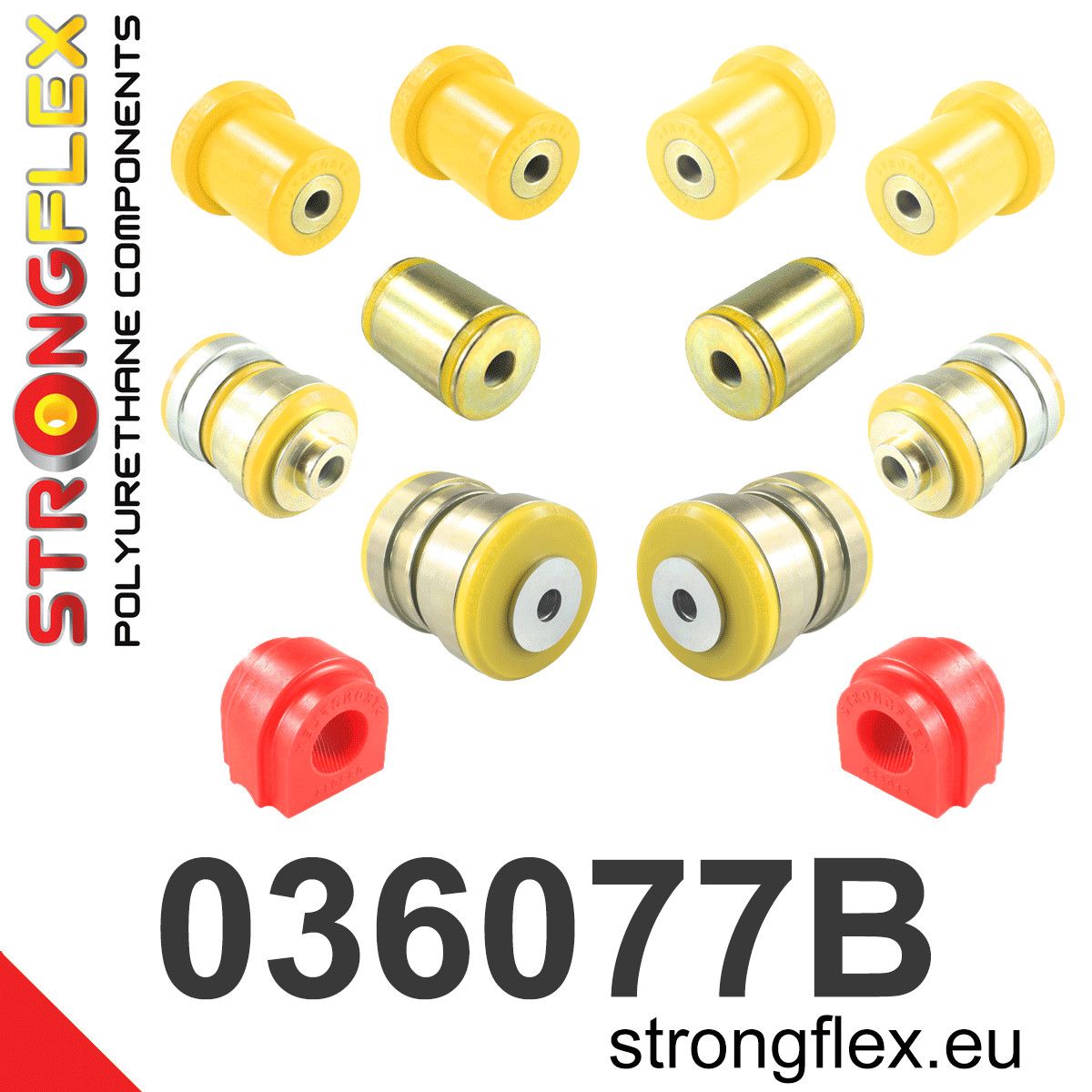 Kit bucse poliuretan Strongflex suspensie fata - BMW Seria 5 - 036077B