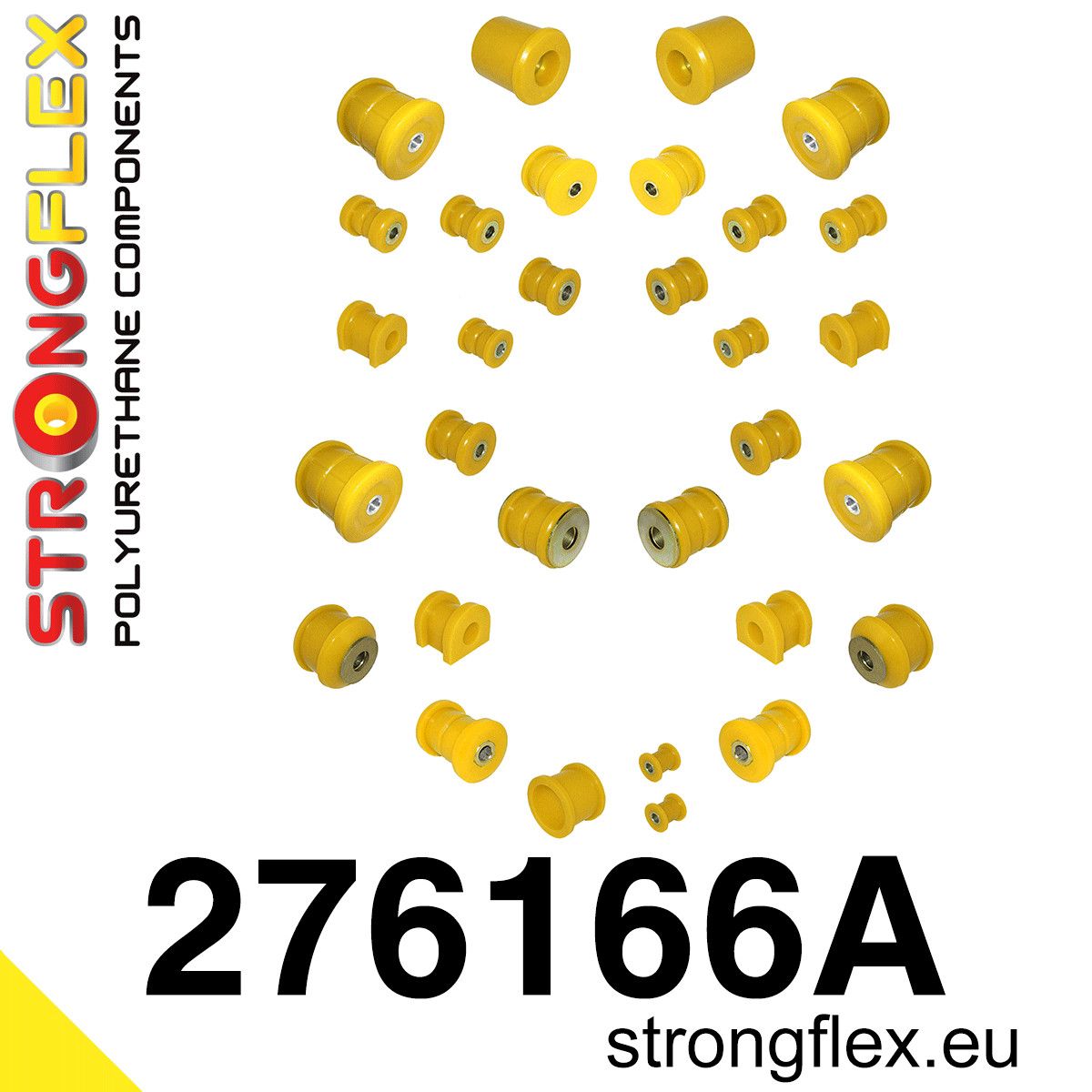 Kit complet bucse poliuretan Strongflex pentru suspensie SPORT - Subaru Impreza - 276166A