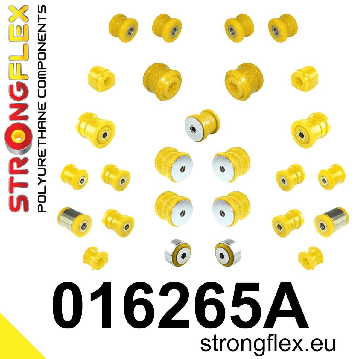Kit complet bucse poliuretan Strongflex pentru suspensie SPORT - Alfa Romeo 159, Brera, Spider - 016265A