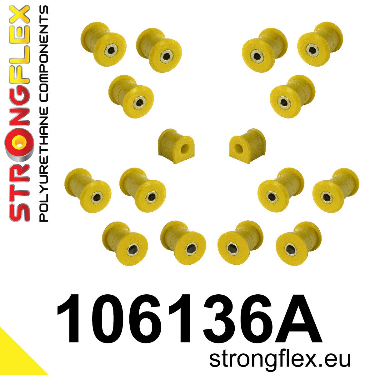 Kit bucse poliuretan Strongflex suspensie spate SPORT - Mazda MX-5 / Miata / Roadster - 106136A