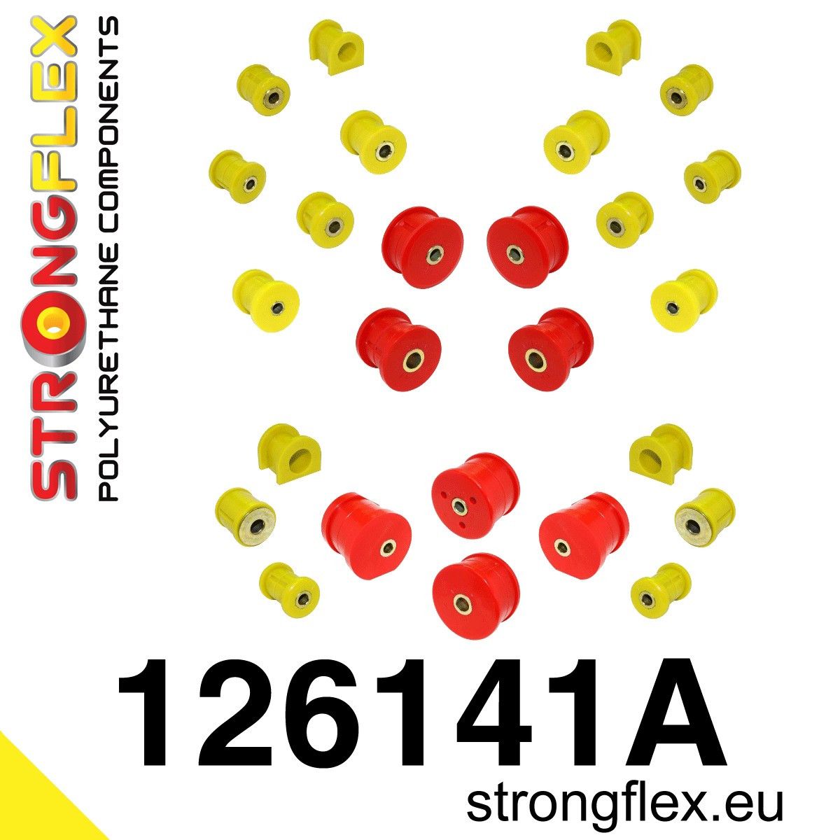 Kit complet bucse poliuretan Strongflex pentru suspensie SPORT - Mitsubishi Lancer Evolution - 126141A
