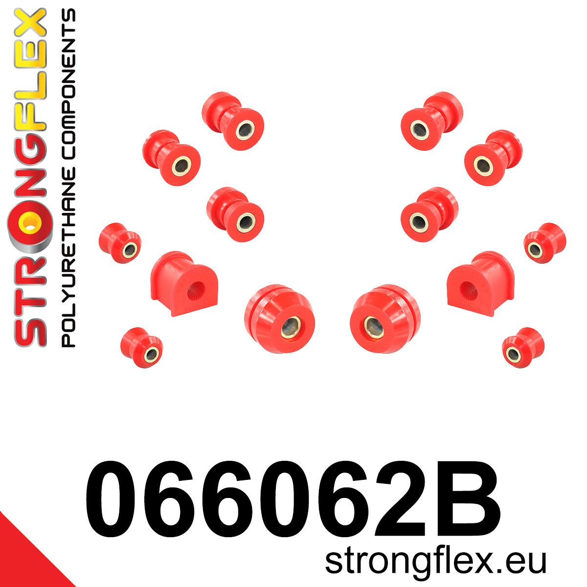 Kit bucse poliuretan Strongflex suspensie fata - Fiat 125P 1300/1500 - 066062B