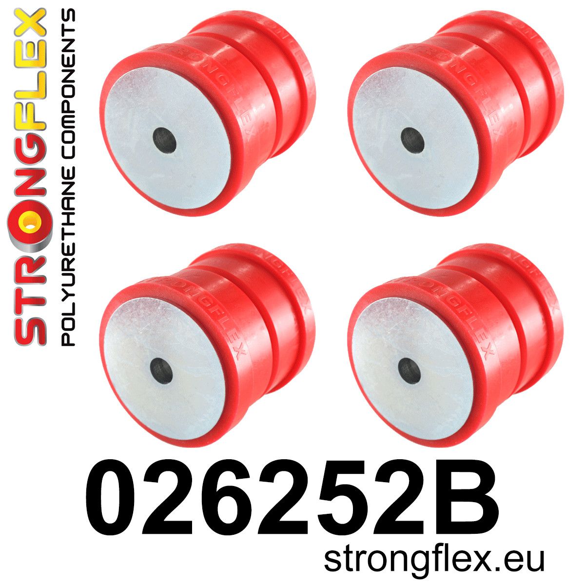 Kit bucse poliuretan Strongflex subcadru spate - Audi A4 / S4 / RS4, A5 / S5 / RS5 / Porsche Macan - 026252B