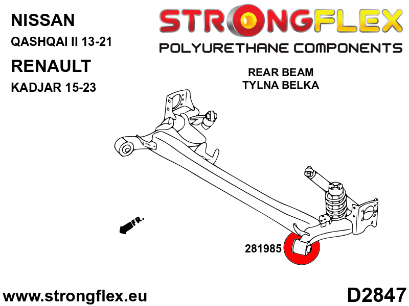 Bucsa poliuretan Strongflex punte spate SPORT - Renault Kadjar - 281985A
