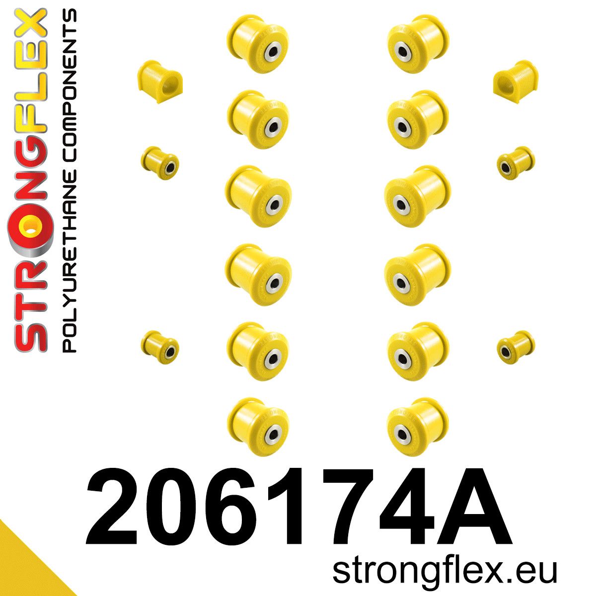 Kit complet bucse poliuretan Strongflex pentru suspensie SPORT - Suzuki Jimny - 206174A