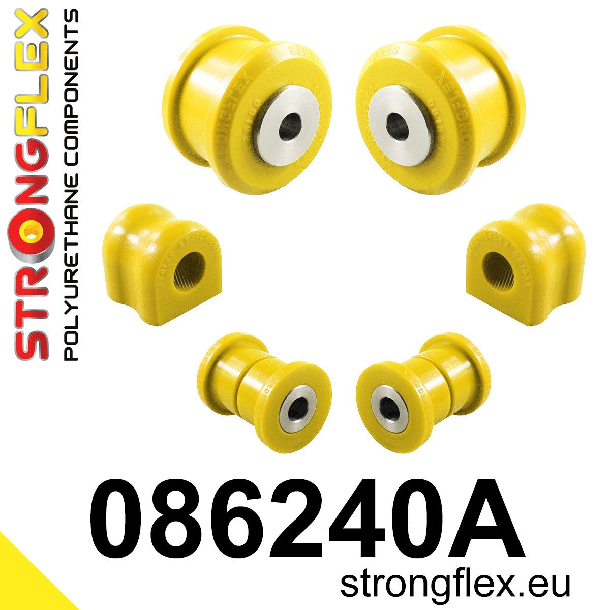 Kit bucse poliuretan Strongflex suspensie fata SPORT - Honda Civic - 086240A