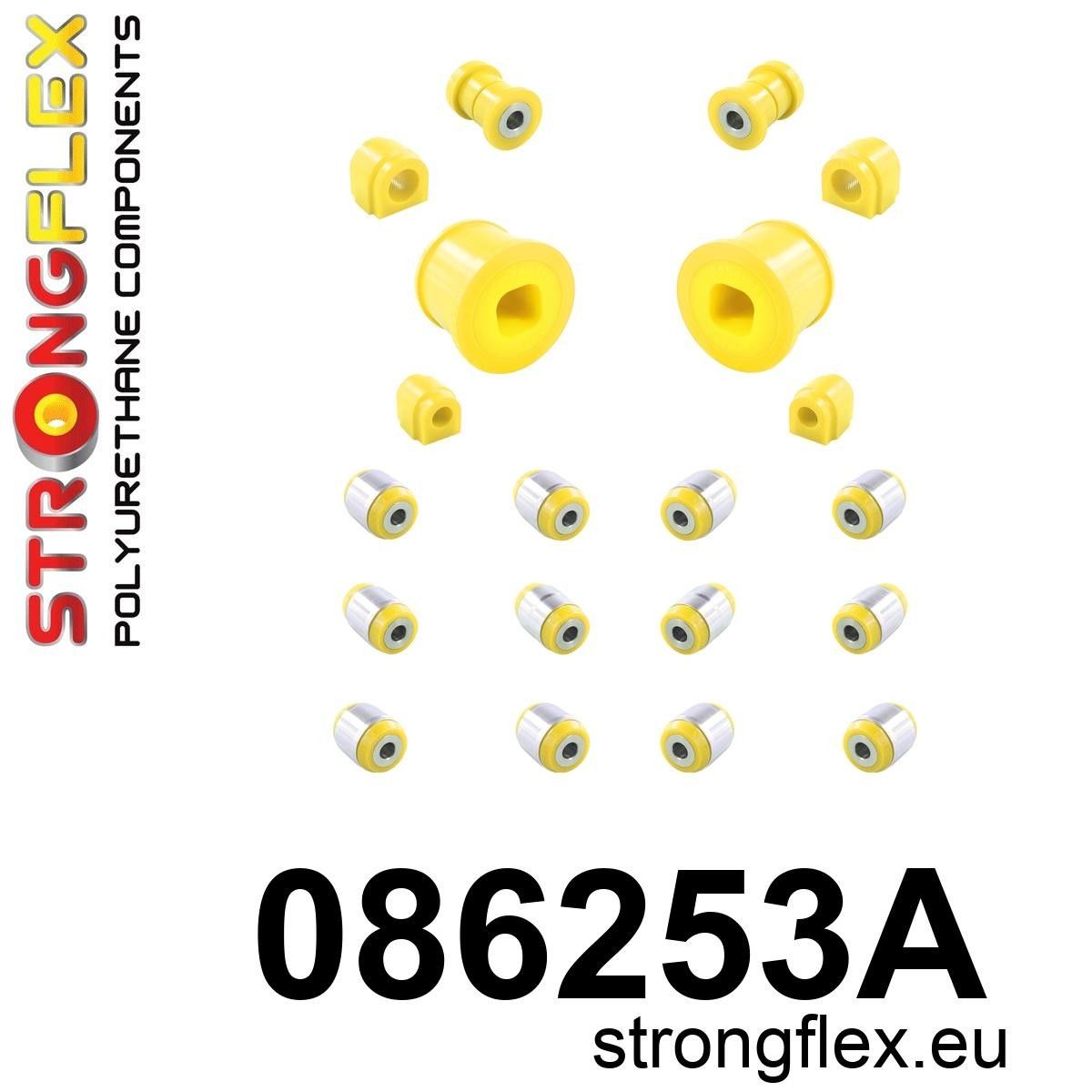 Kit complet bucse poliuretan Strongflex pentru suspensie SPORT - Honda Civic - 086253A