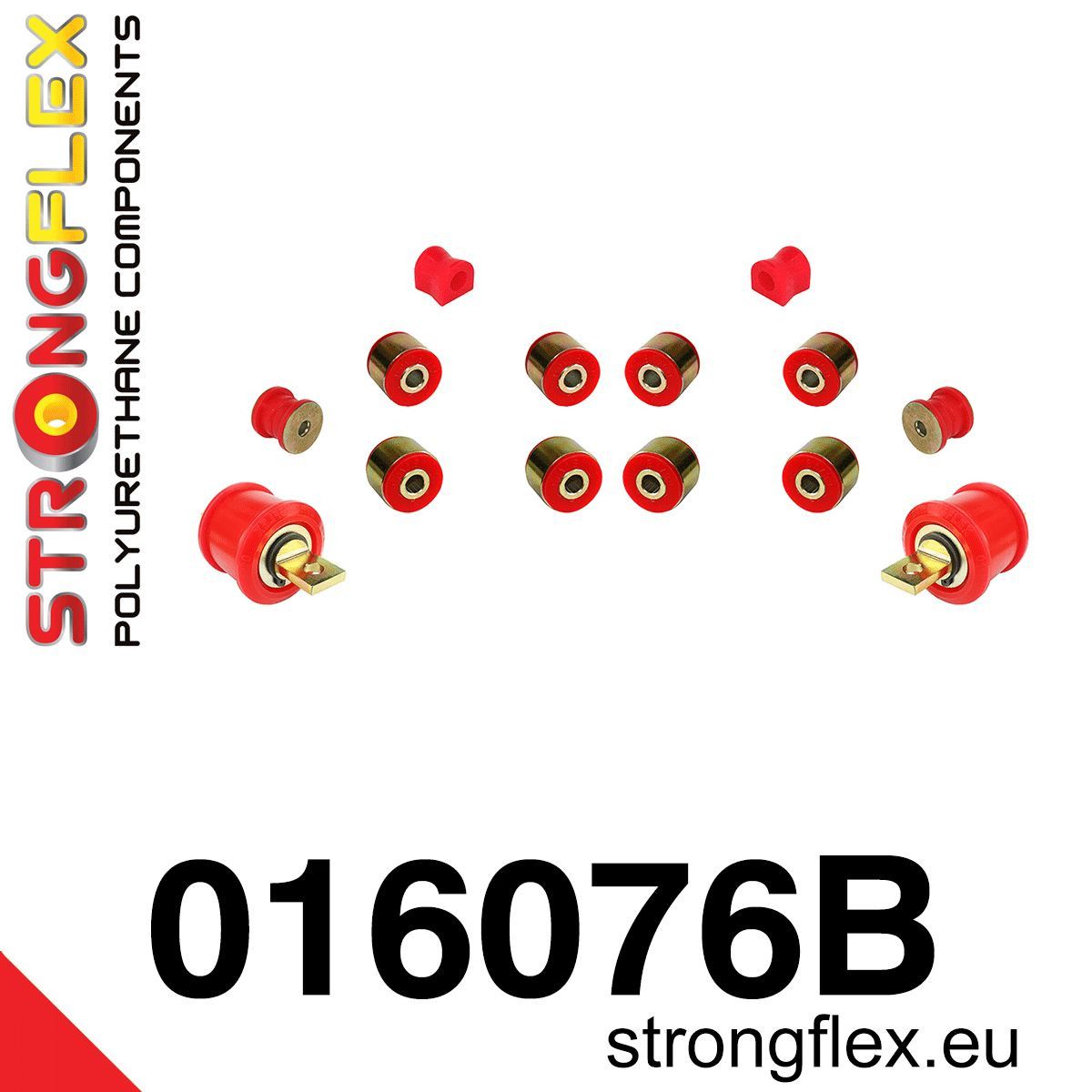 Kit bucse poliuretan Strongflex suspensie spate - Alfa Romeo 147, 156, GT - 016076B