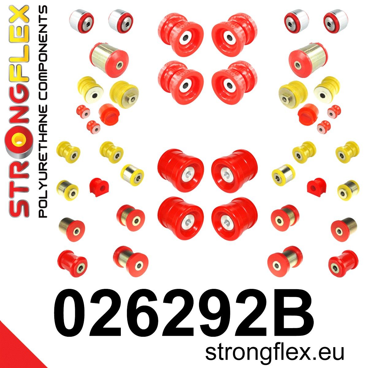 Kit complet bucse poliuretan Strongflex pentru suspensie - Audi A4 / S4 / RS4 - 026292B