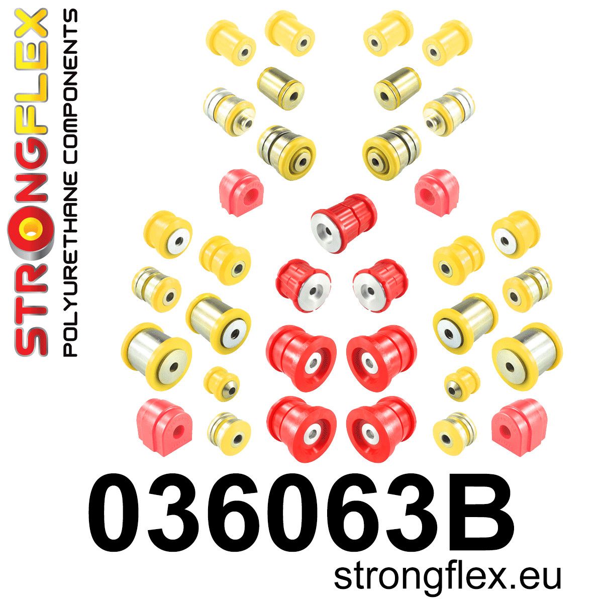 Kit complet bucse poliuretan Strongflex pentru suspensie - BMW Seria 5 - 036063B