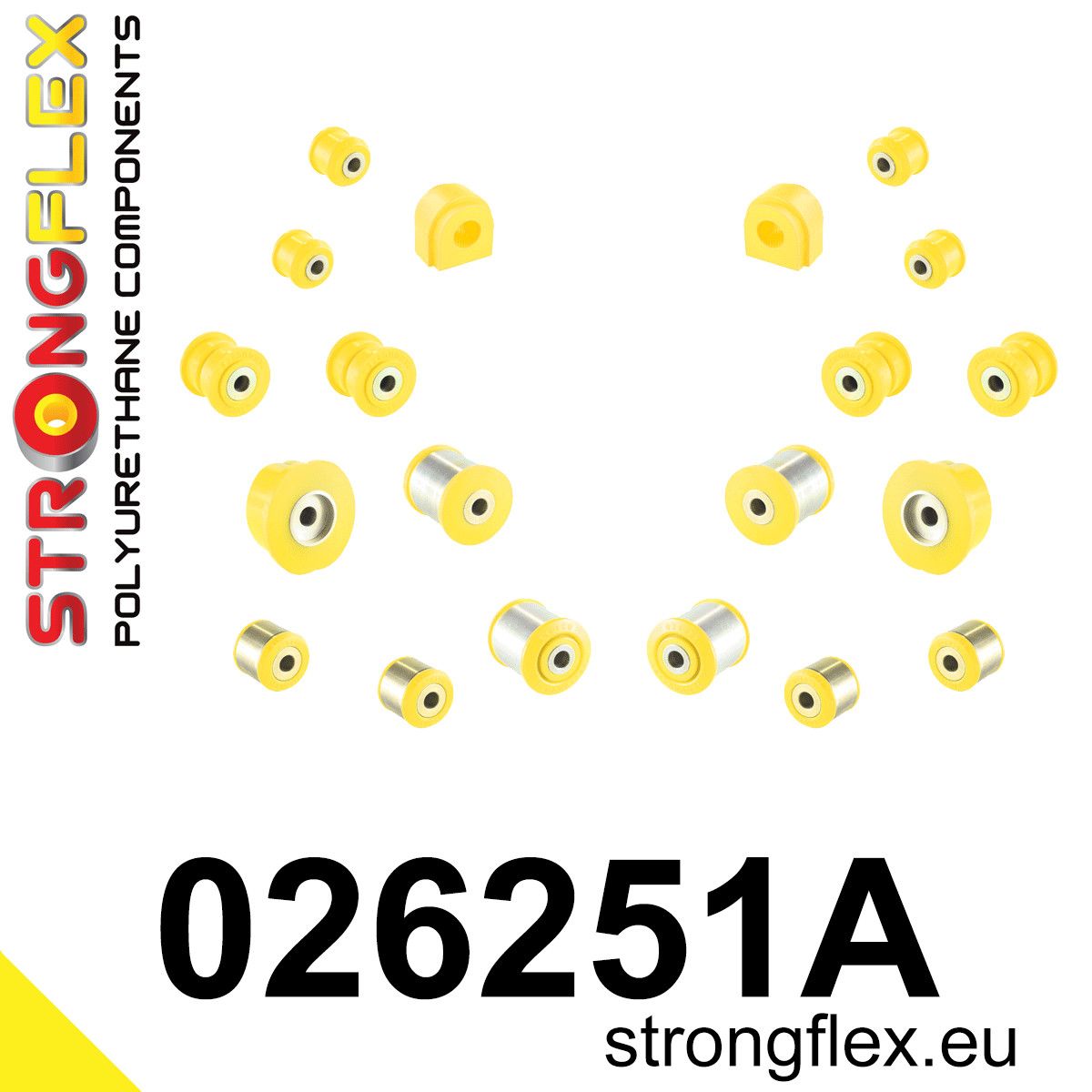 Kit bucse poliuretan Strongflex suspensie spate SPORT - Audi A4 / S4 / RS4, A5 / S5 / RS5 - 026251A