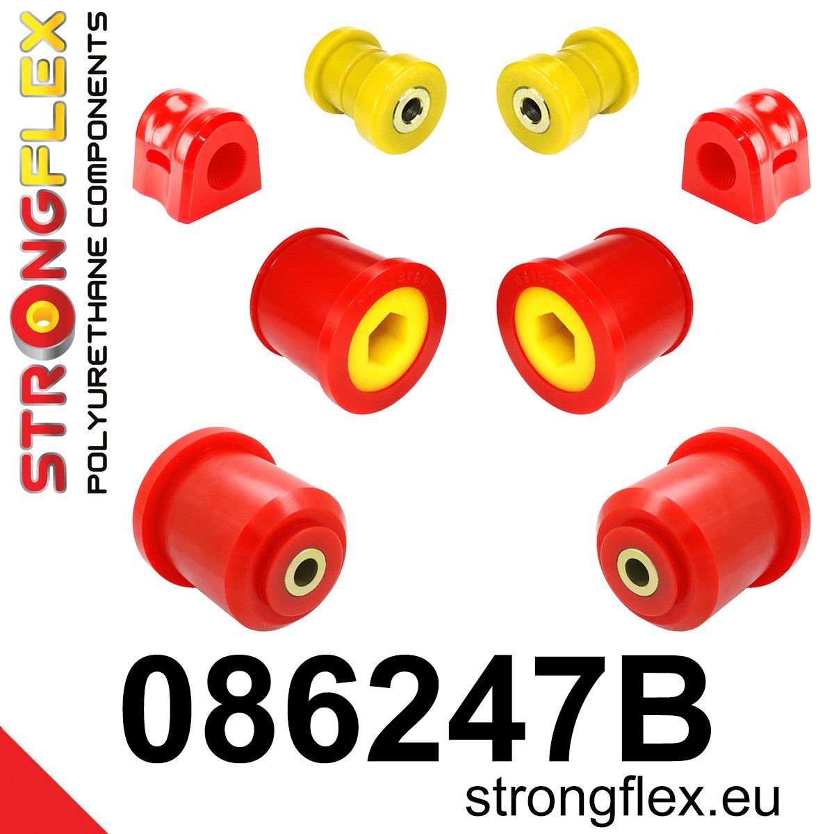 Kit bucse poliuretan Strongflex suspensie fata si punte spate - Honda Civic - 086247B