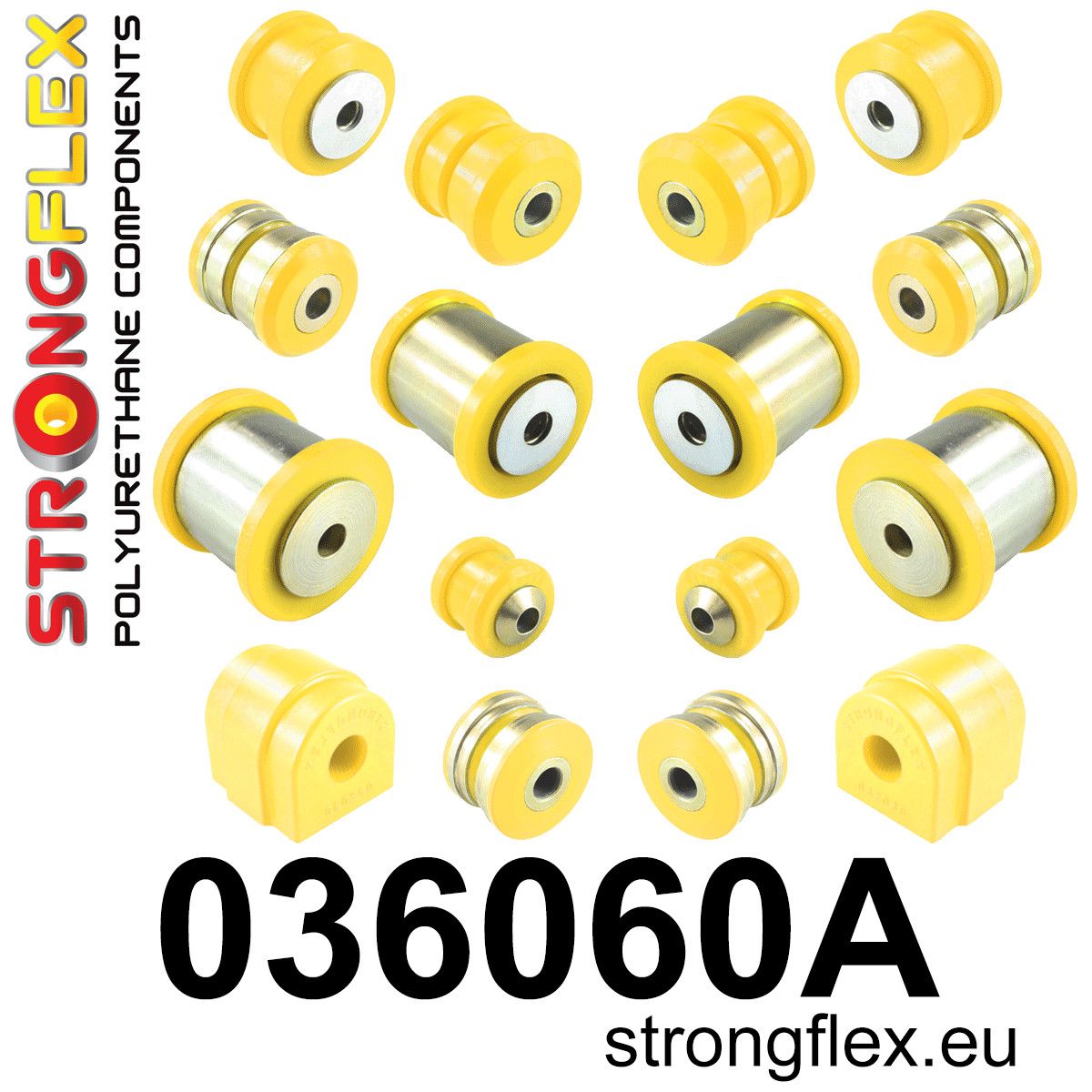 Kit bucse poliuretan Strongflex suspensie spate SPORT - BMW Seria 5, Seria 6 - 036060A