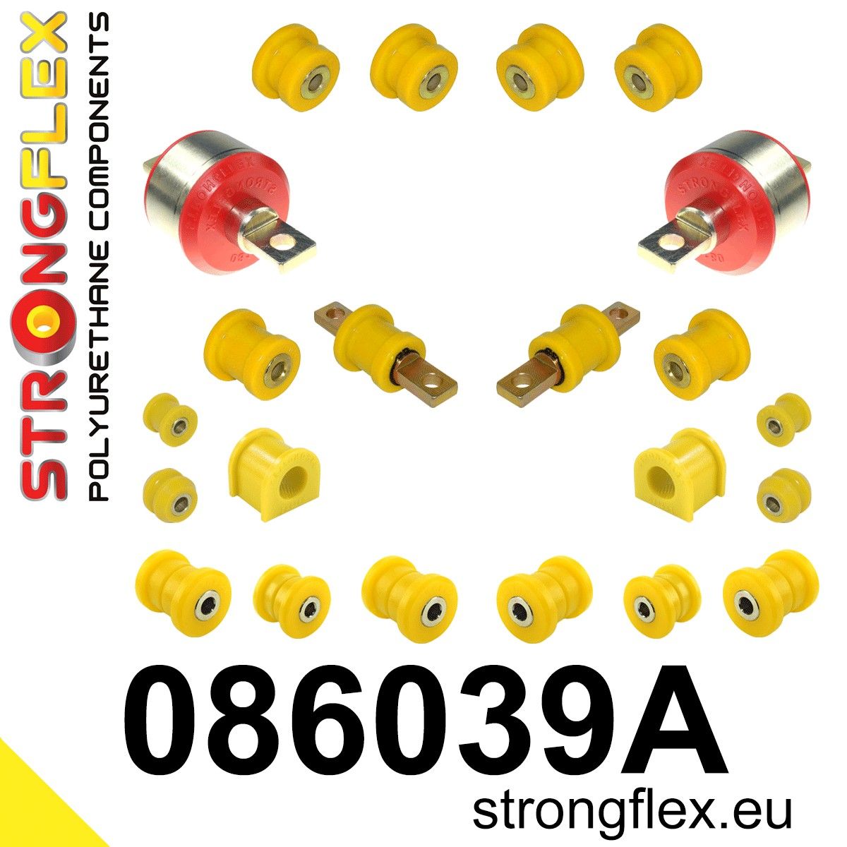 Kit bucse poliuretan Strongflex suspensie spate SPORT - Honda Civic - 086039A