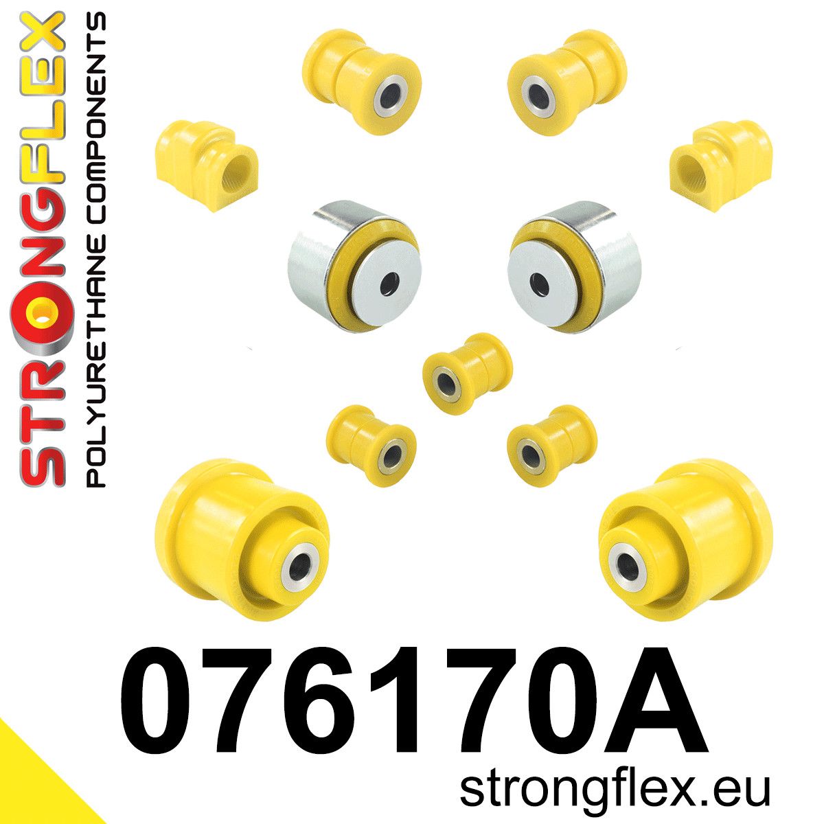 Kit complet bucse poliuretan Strongflex pentru suspensie SPORT - Ford Fiesta, Puma - 076170A