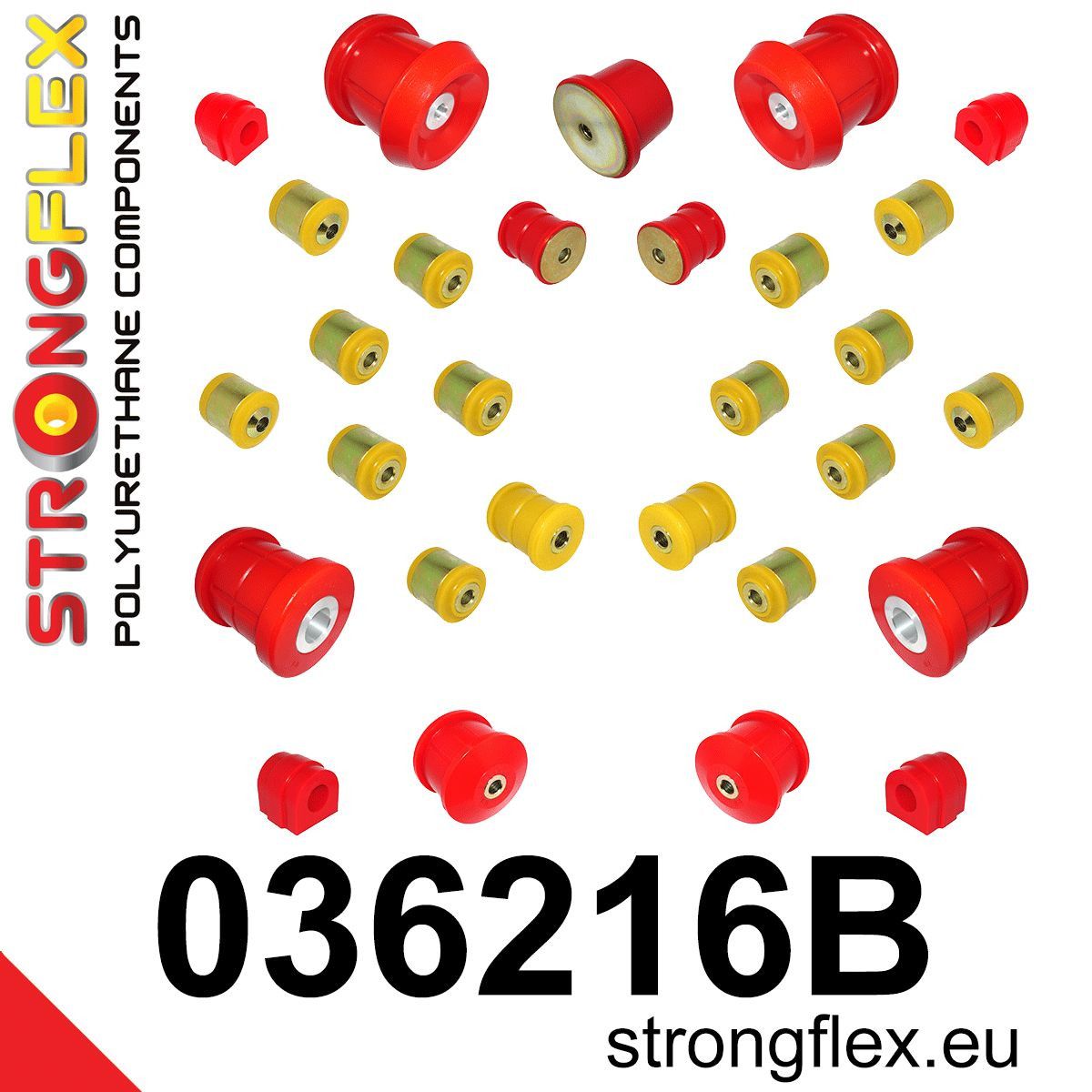 Kit complet bucse poliuretan Strongflex pentru suspensie - BMW Seria 3 - 036216B
