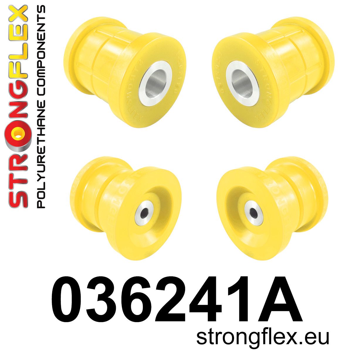 Kit bucse poliuretan Strongflex subcadru spate SPORT - BMW Seria 1, Seria 2, Seria 3, Seria 4 - 036241A