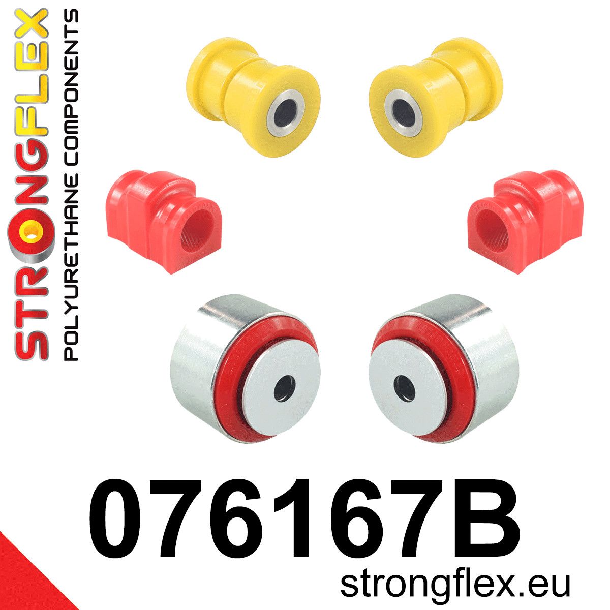 Kit bucse poliuretan Strongflex suspensie fata - Ford Fiesta, Puma - 076167B