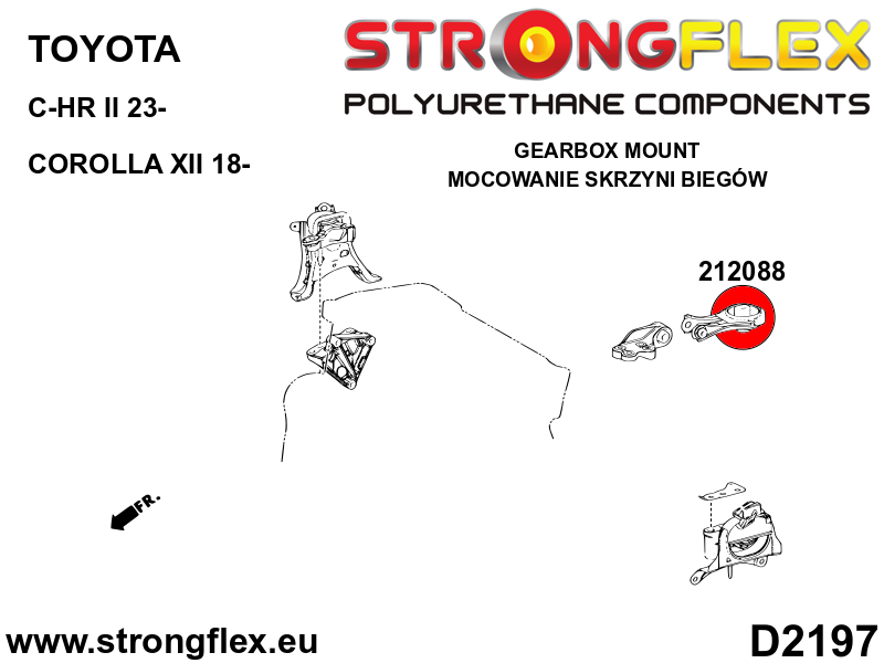 Bucsa poliuretan Strongflex tampon cutie de viteze - Toyota Corolla - 212088B