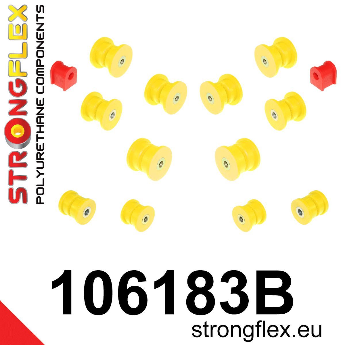 Kit bucse poliuretan Strongflex suspensie spate - Mazda RX-7 - 106183B