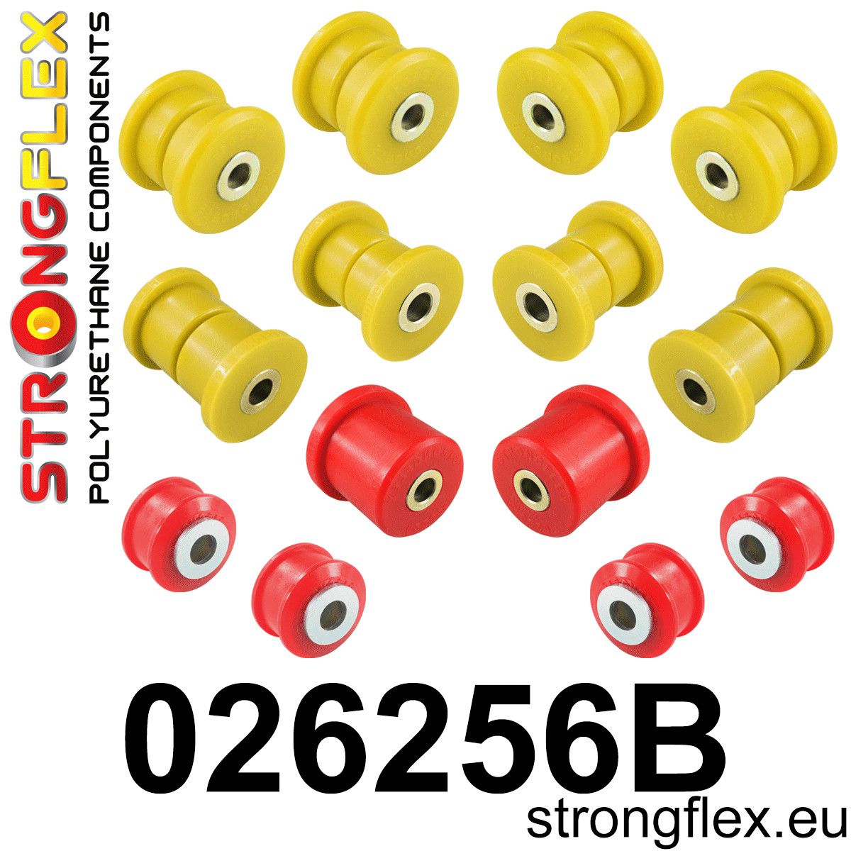 Kit bucse poliuretan Strongflex suspensie fata - Porsche Cayenne / Volkswagen Touareg - 026256B