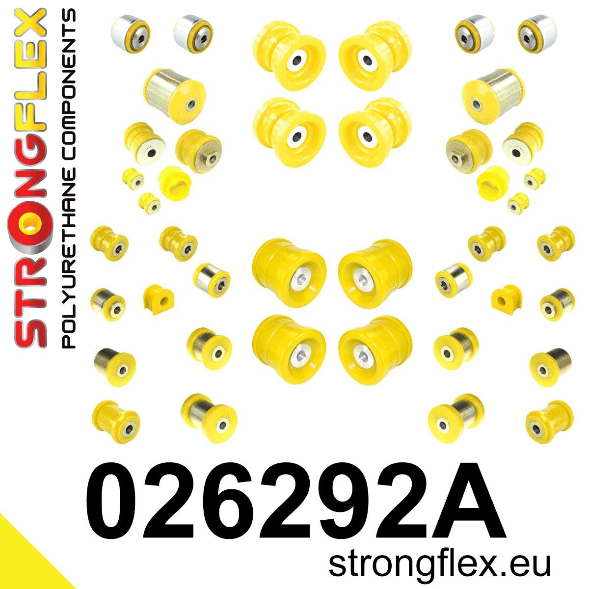 Kit complet bucse poliuretan Strongflex pentru suspensie SPORT - Audi A4 / S4 / RS4 - 026292A