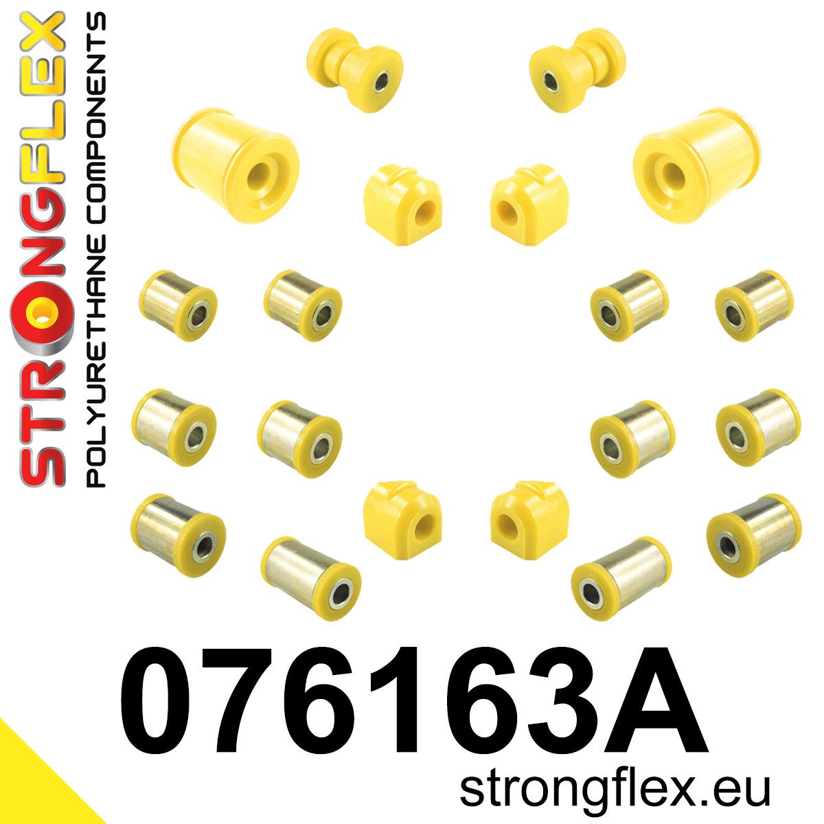 Kit complet bucse poliuretan Strongflex pentru suspensie SPORT - Ford Focus - 076163A