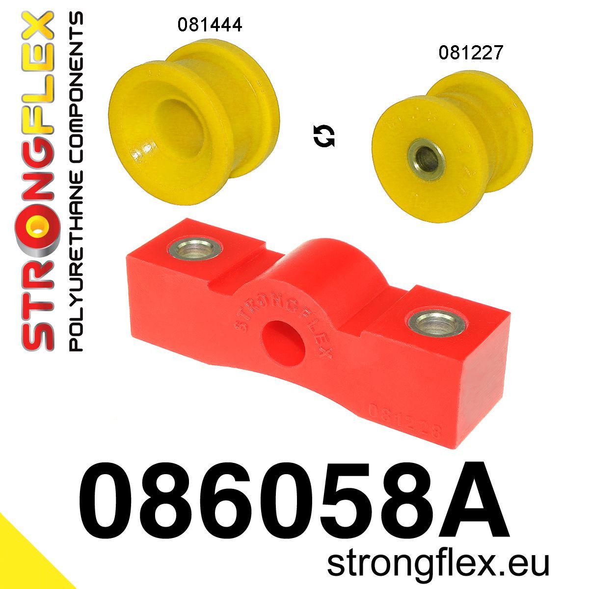 Piesa poliuretan Strongflex - Shift lever stabilizer and extension mounting Bucsa kit SPORT - Honda Civic, Integra - 086058A
