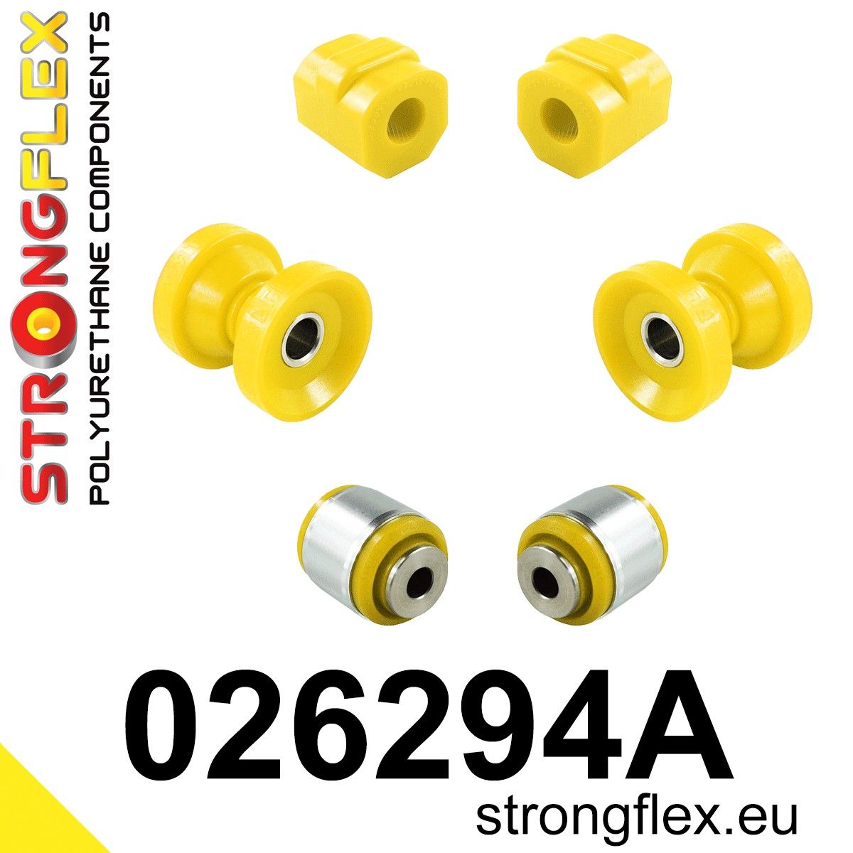 Kit bucse poliuretan Strongflex suspensie fata SPORT - Audi 100 / S4 - 026294A
